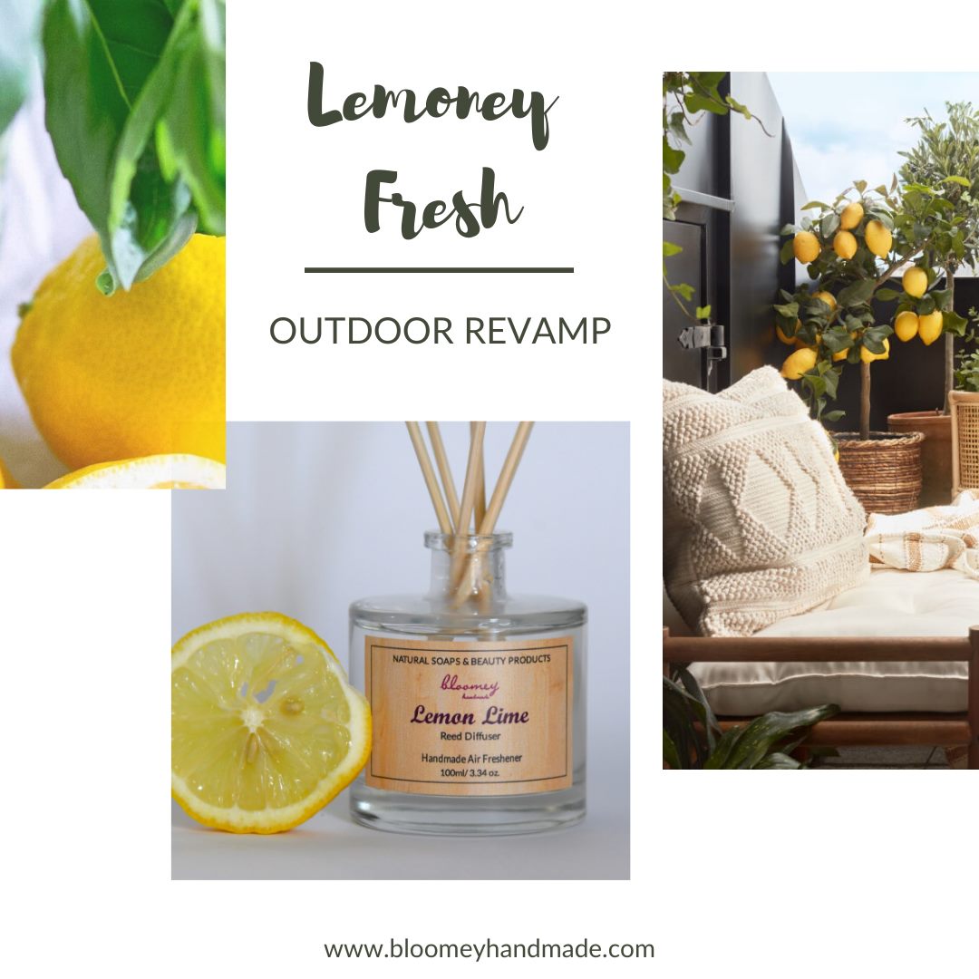 Lemon Lime Home Fragrance, Reed Diffuser, Yellow & Green, Balcony relax, Veranda, Outdoor Revamp, Garden