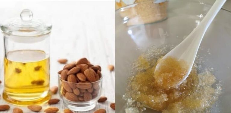DIY Body Scub With Almond Oil & Brown Sugar
