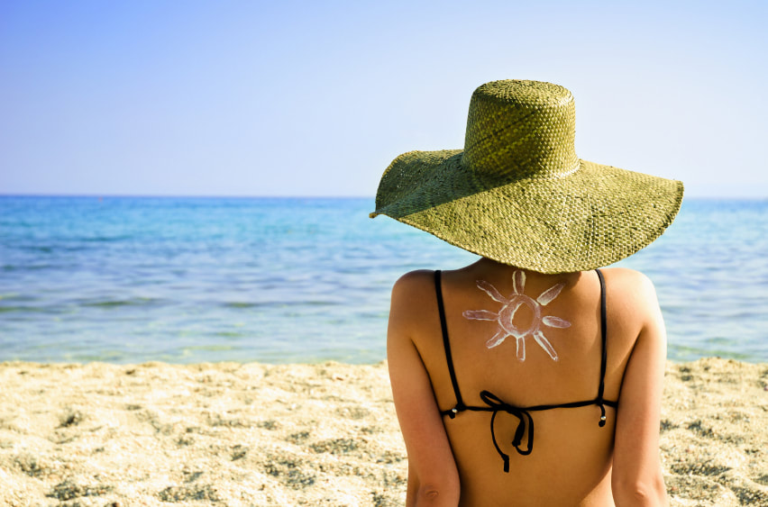 Protect your skin fron sunburns:apply thick layers of sunscreen on most of the body multiple times throughout the day. 